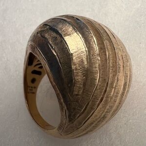 Roberto Coin Gold Textured Dome Ring